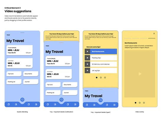 Parent Trip user flow screen 3